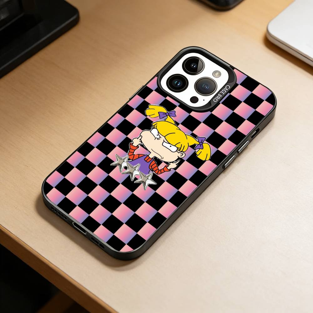 Rugrats Angelica cousin Phone Case For iPhone 17,16,15,14,13,12,11 Plus,Pro Max,XS,Colorful Silver Black Cover