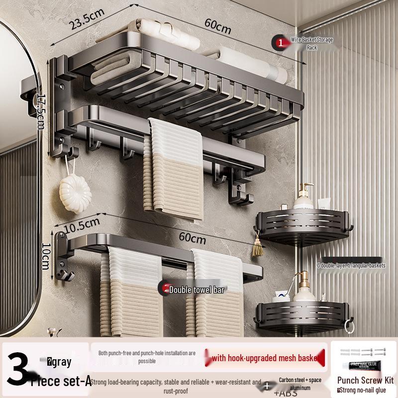 Настенная складная вешалка для полотенец для ванной без сверления
