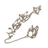 Антиокислительное, без деформации, отличное противоаллергическое кольцо со стразами в стиле ретро, ​​кольцо с цветком, двойные кольца на палец