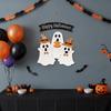 Cartoon Halloween Ghost Door Sign Wooden Door Hanging Haunted House Hanging Door Plate  Farmhouse