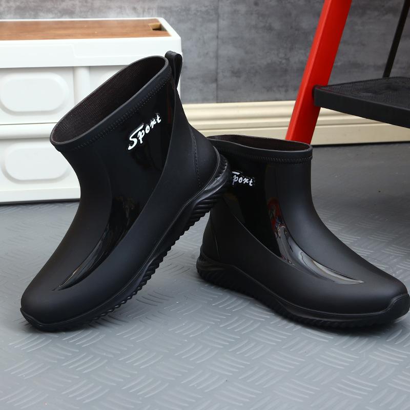 Мужские резиновые сапоги, обувь для шеф-повара, обувь для рыбалки, повседневная водонепроницаемая удобная модная нескользящая прочная износостойкая трендовая обувь большого размера