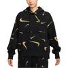 Nike Толстовки Женские Черные С Капюшоном Умеренные Обычные FB8744-010