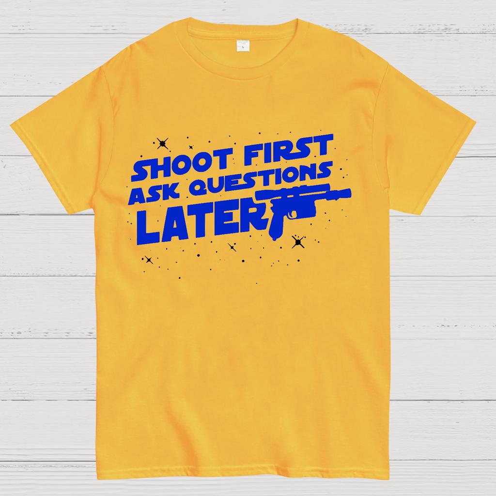 Shoot First Ask Questions Later Cotton Summer Casual Cool Loose T-Shirt
