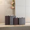 Stainless Steel Flagon Leakproof Whiskey Flasks Wine Kettle Leather Texture Hip Flask  Outdoor