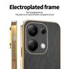 KADEM Phone Case For Xiaomi Redmi Note 13 Pro 4G/Note 14S 4G/Poco M6 Pro 4G,Electroplating Silk Texture PU+TPU Back Cover