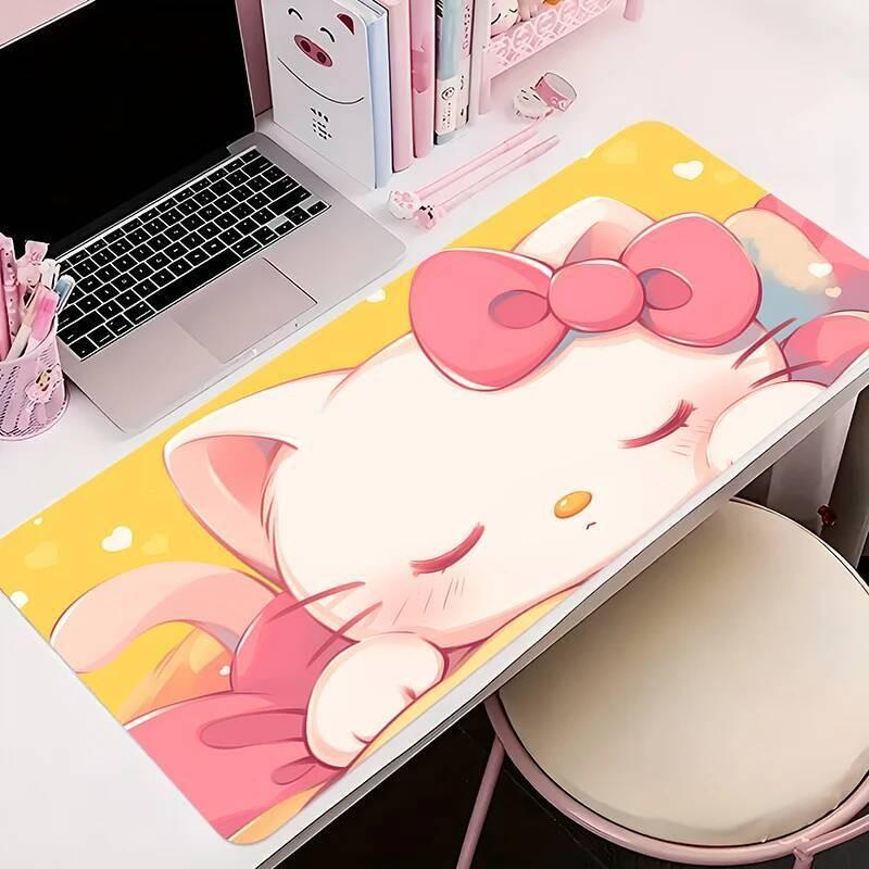 Cute Desk Mat Anime Kawaii Mousepad Laptop Large Rubber Mouse Pad Pink Keyboard Office Cabinet Mouse Mats for Girl
