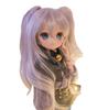 YR EARTH Doll Cute Curly S199 Heat-Resistant Wig, 8-9 Inch, Hair, Arrangeable, 1/3 Scale, BJD, DD, MDD, (Pearl Gray)