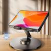 Tablet Stand 360 Degree Rotation Height Increasing Frame Foldable Shelf with Anti Slip Design Circular Solid Metal Base Shelf