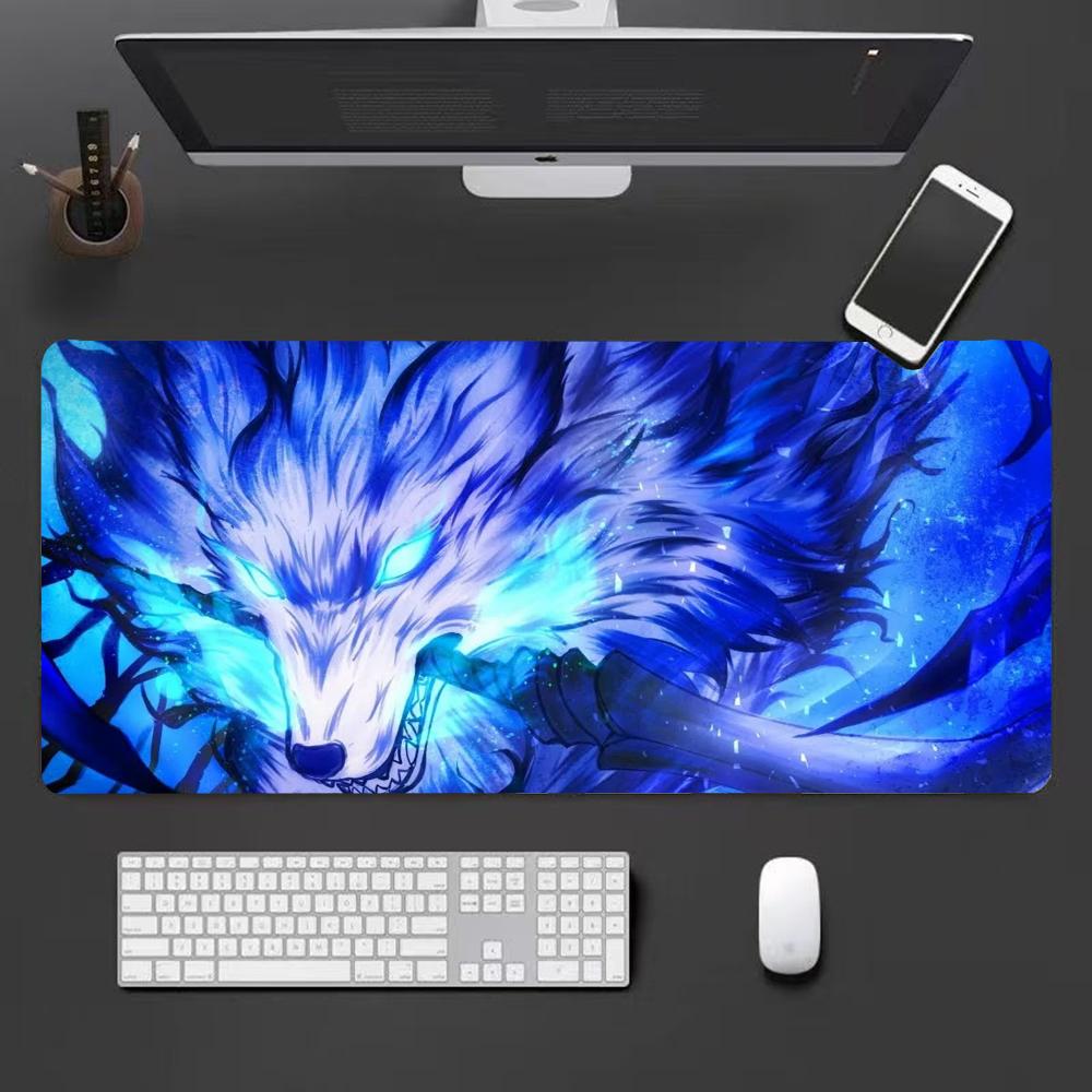 White wolf Mouse Pad Cute HD Mousepad Pad Extended Gaming Keyboard LargeMousepad xcm XXL Gamer Mousepad