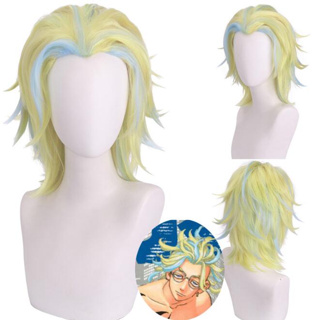 Ран Хайтани Риндо Ханемия Казутора Манджиро Сано Эмма Чифую Мацуно Баджи Кейсуке Татибана Хината Косплей парик + шапочка для парика