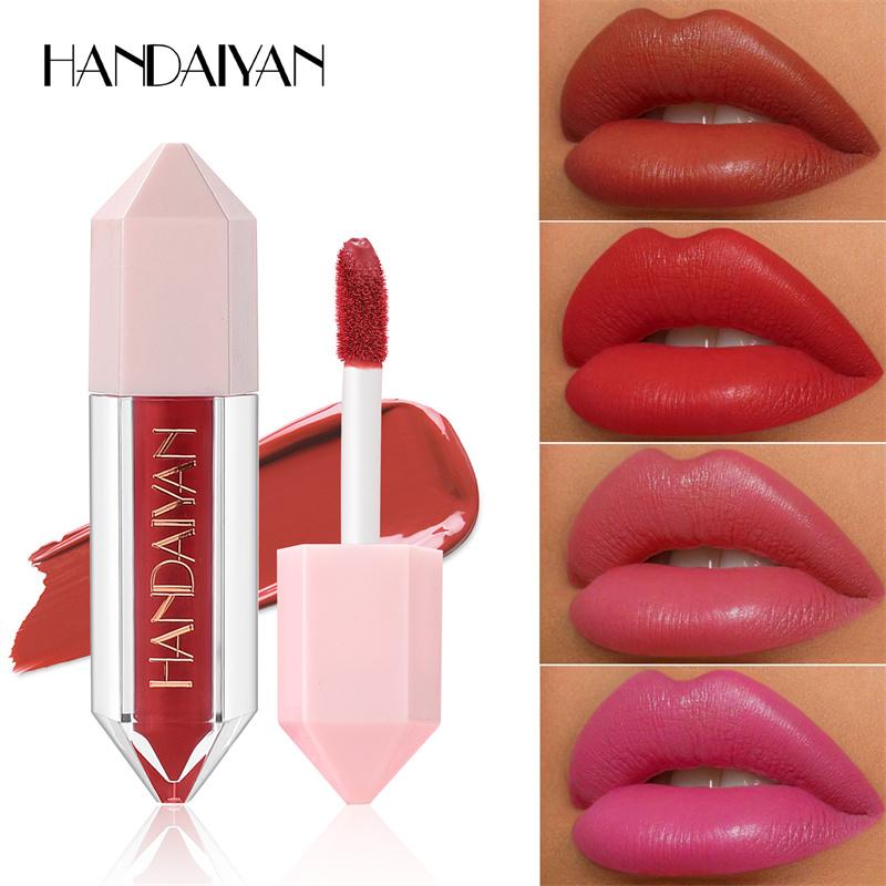 Набор из 6-цветных блесков для губ Diamond Lip Gloss Set Candy Color Pearl Sparkling Lip Gloss Стойкий антипригарный блеск для губ Cup Lip Gloss Set Gift Box