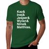 Kaz & Inej & Jesper & Wylan Nina Matthias. (Six of Crows Inverse) T-Shirt blanks sports fans mens clothing