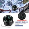 Aluminum Quartz Watch Luminous Clock Handlebar Mount for 22mm-25mm Motorcycle Scooter Bicycle Handlebar Waterproof Time Display