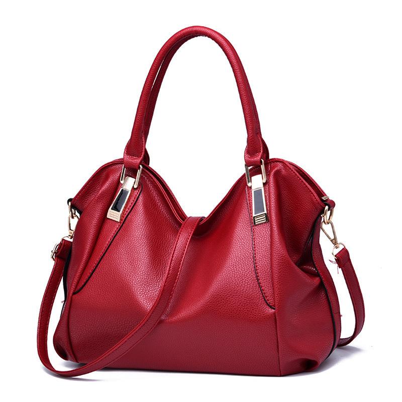 Fashion Soft Leather Handbag Large Capacity Tote Bag Minimalist Shoulder Crossbody Bag for Women