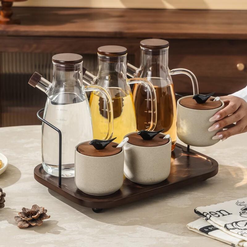 Ru Han Ceramic Titmouse Seasoning Jar Set