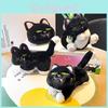 Bad Plush Cute Smiling Cow Cat Keychain Black Cat Hanging Ornament For Gifts