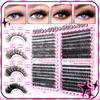 Segmented Eyelash Lash Extension Kit With 2 in 1 Bond And Seal Glue Long Lasting Hold For DIY Grafting Use