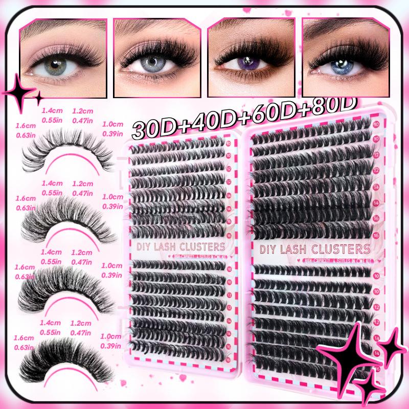 Segmented Eyelash Lash Extension Kit With 2 in 1 Bond And Seal Glue Long Lasting Hold For DIY Grafting Use