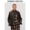 UR 2025 Winter Women's Amber Flow Casual PU Loose Jacket