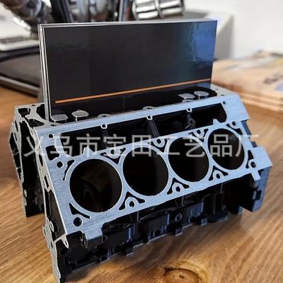 Держатель для визиток и ручек LS - Цилиндр LS из неокрашенного металла - Настольный дисплей-двигатель, Креативный держатель для ручек, Новый