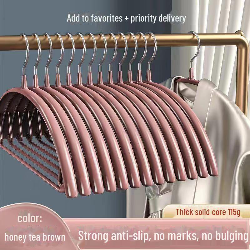 Luxury Non-Slip Plastic Hanger for Adults - Traceless Semicircular Design for Home & Clothing Stores