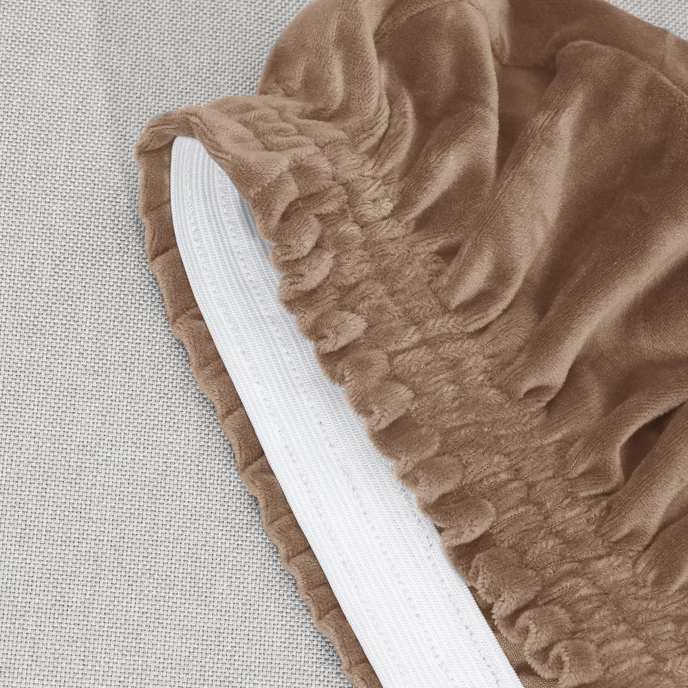 Seat Recliner Slipcovers Velvet Plush Recliner Cover Elastic Double Sofa Cover Soft Sectional Couch Cover Corner Slipcover