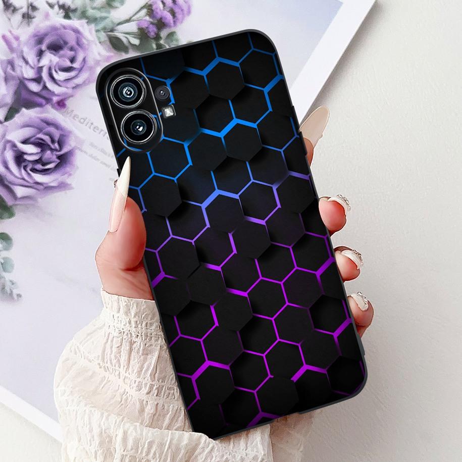 Чехол для телефона 6.55" для Nothing Phone (1) Одна 1 A063 Мягкая черная силиконовая противоударная задняя крышка для Nothing Phone1 Мультяшная Funda Новая