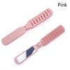 Hollow Comb Foldable Small Hair Comb 2 In 1 Hair Brush With Mirror Portable Massage Anti-Static Comb Trave Styling Accessories