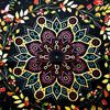 COZENTA Tarot Tarot Flower Mat, Tapestry, Cloth, Large, Thick, 60x60cm, Mandala, Moon,