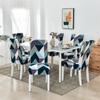 1/2/4/6 Pieces Printed Chair Cover Washable Big Elastic Kitchen Chair Covers Stretch Seat Slipcovers For Dining Room Home Decor