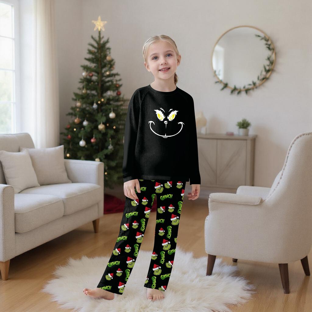 Комплект из топа и брюк с рождественскими принтами для всей семьи Одинаковые комплекты для всей семьи