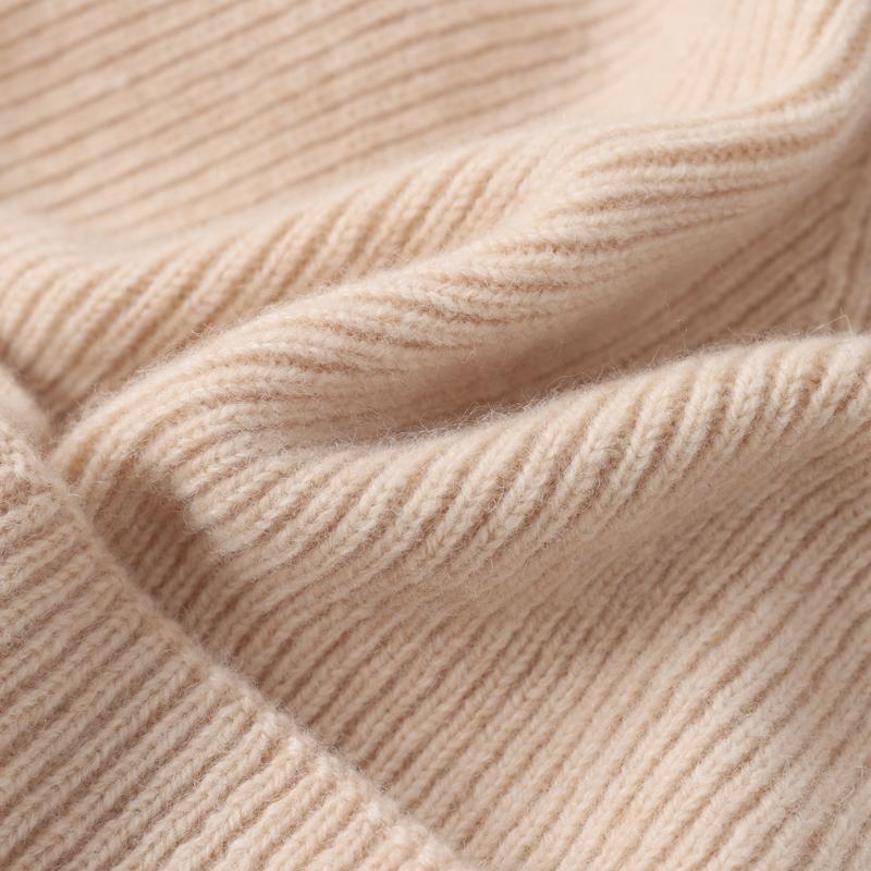 100%Wool Knitted Hat Unisex Soft Warm Luxury Cashmere Beanies Women Thick Warm Soft Slouchy Bonnet Windproof Ski SKullies Cap