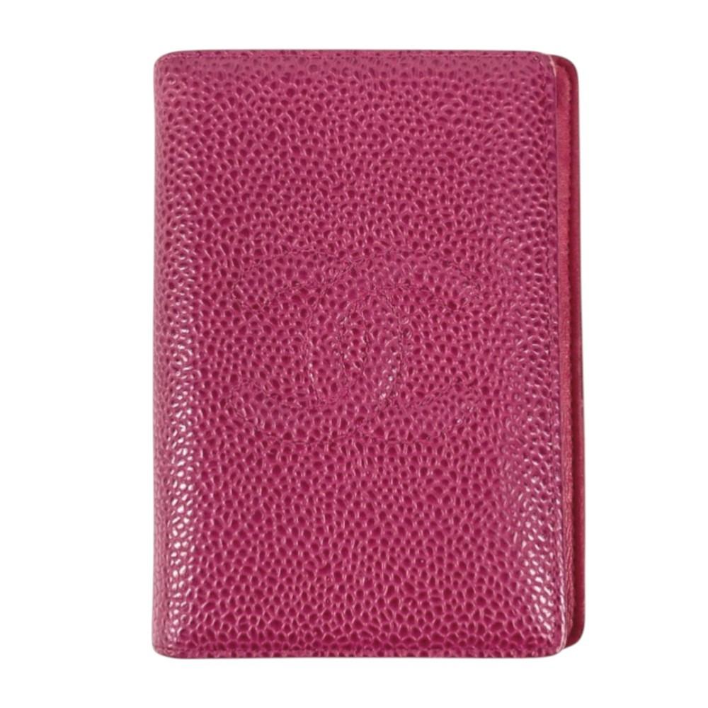 CHANEL CC CC Mark logo Business Card Holder Pass Case Folded Card Case