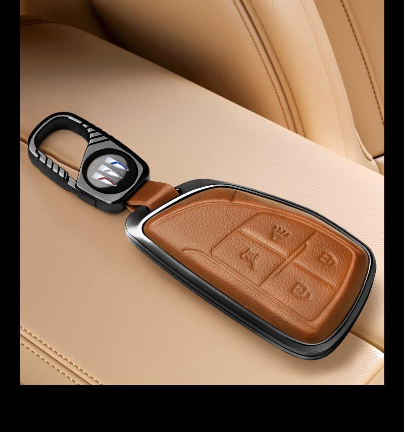 Совместимый чехол для ключей для Buick Encore, Envision, Regal, Envision GX/Flag Моделей, Дизайн с пряжкой-ракушкой.