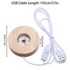 Gift for Crystal Ball Home Decor Color Changing LED Lights Wooden Lighted Base Stand Display Base