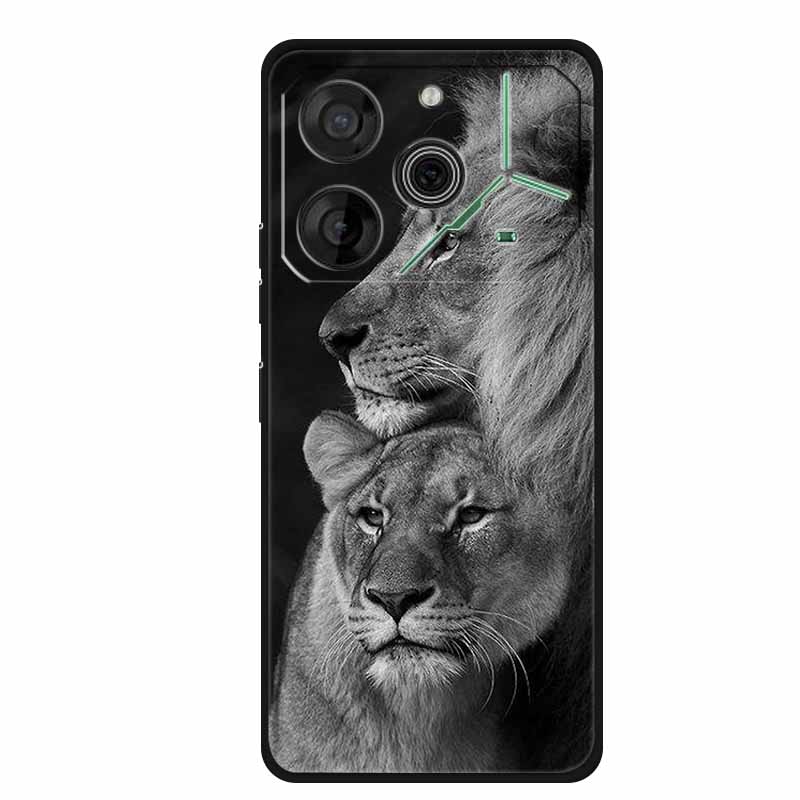 Чехол для Tecno Pova 6 Neo Животные ТПУ Мягкий Силикон Задняя Крышка Чехлы для Телефона для Tecno Pova 6Neo 6.78" Ударопрочный Волк Крутой funda