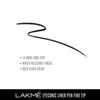 Черный лайнер (1 мл), Eyeconic Liner Pen Fine Tip,  Lakme