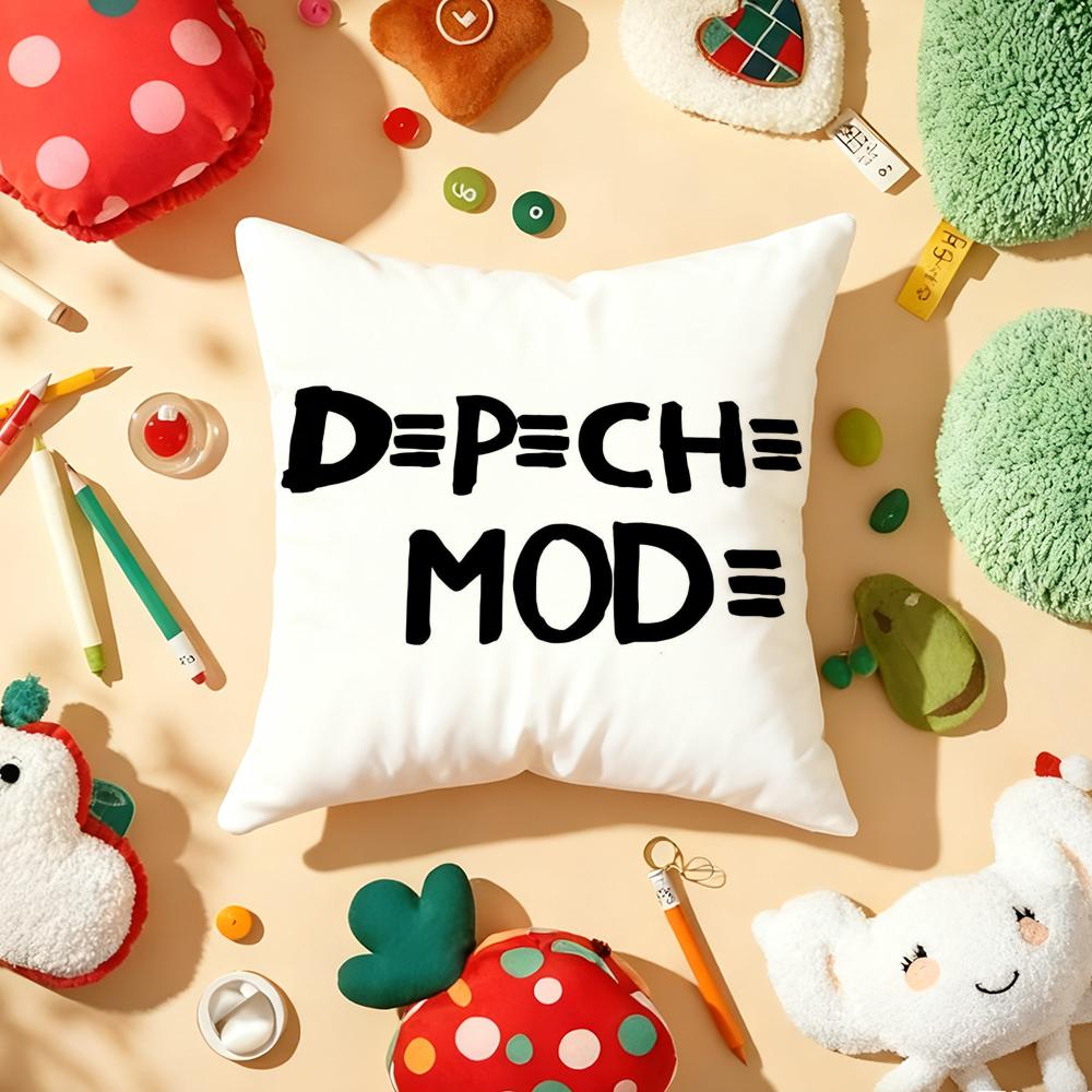 Подушка с изображением группы D-Depeche Mode Плюшевая ткань Мягкая Двусторонняя печать Диванная Теплая Зимняя Подарок для дома Наволочка
