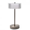 Hestia Nickel USB Touch Table Lamp with Crystal Effect Shade