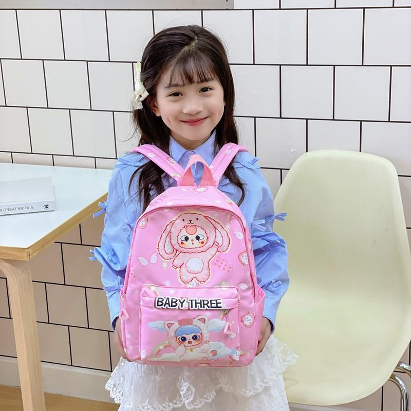 Large Capacity Primary School Schoolbag Cartoon Cute Foreign Style Printing Boys And Girls Backpack Children'S Backpack