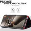 PKCASE Смарт-зеркало Чехол-книжка для телефона для Xiaomi 15T 14T 13T 13 Lite 14 Pro Ударопрочный Кожаный Держатель Задняя крышка