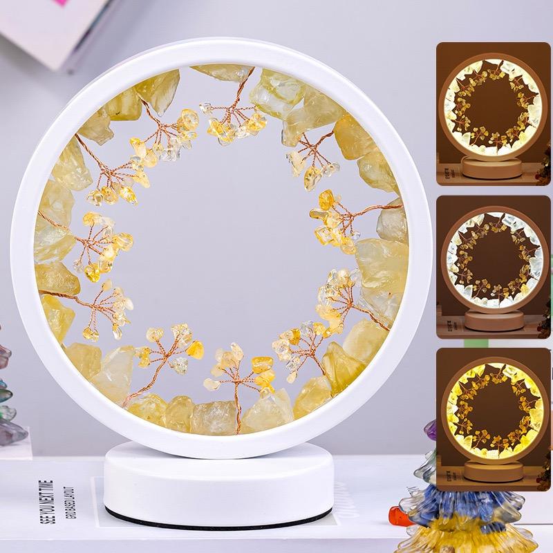 Natural Amethyst Crystal Lamp USB LED 3 Color Dimmable No Flicker Night Light StrongHorse Luxury Home Decor Artistic Gift