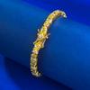 Gold-Plated Luxury Set 4 * 6Mm Pigeon Egg Full Diamond Yellow Diamond Oval Bracelet For Women