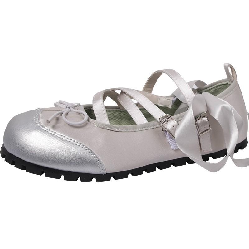 Весенние женские балетки с перекрестным ремешком, модные элегантные туфли с круглым носком, женские удобные балетки в уличном стиле с мягкой подошвой