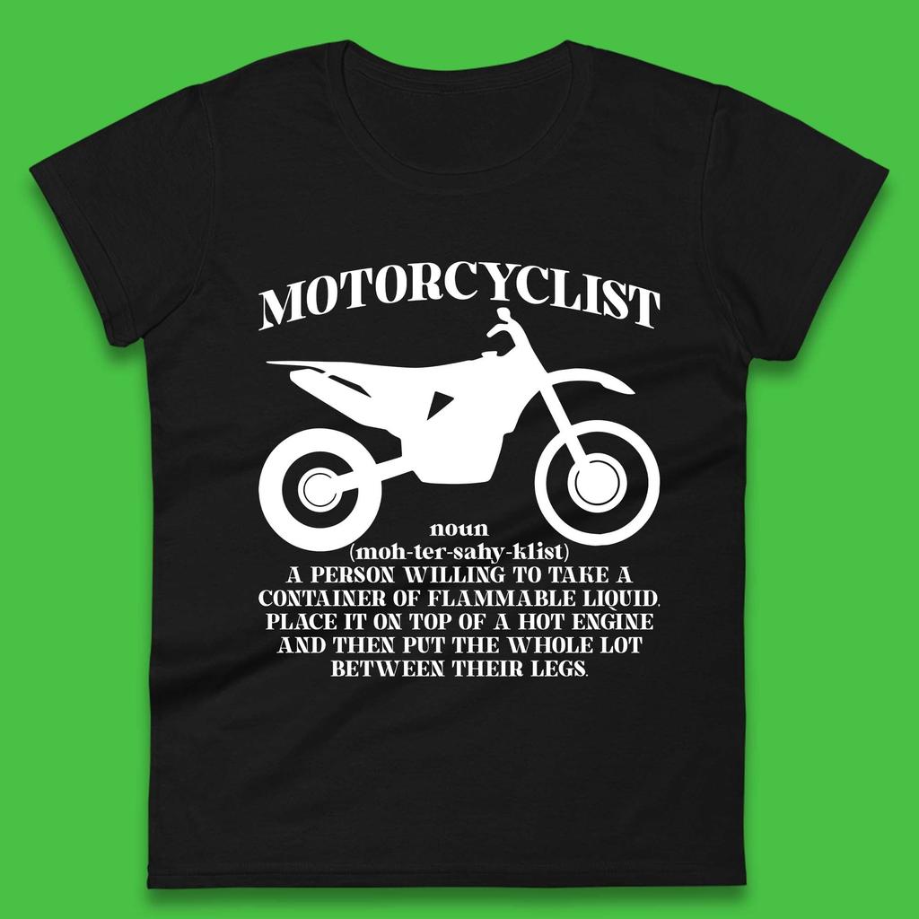 Motorcyclist Definition Womens T-Shirt Mens Tops Tees Unisex