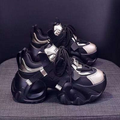 Папины кроссовки контрастных цветов женские осенние новые тонкие на толстой подошве легкие универсальные спортивные туфли