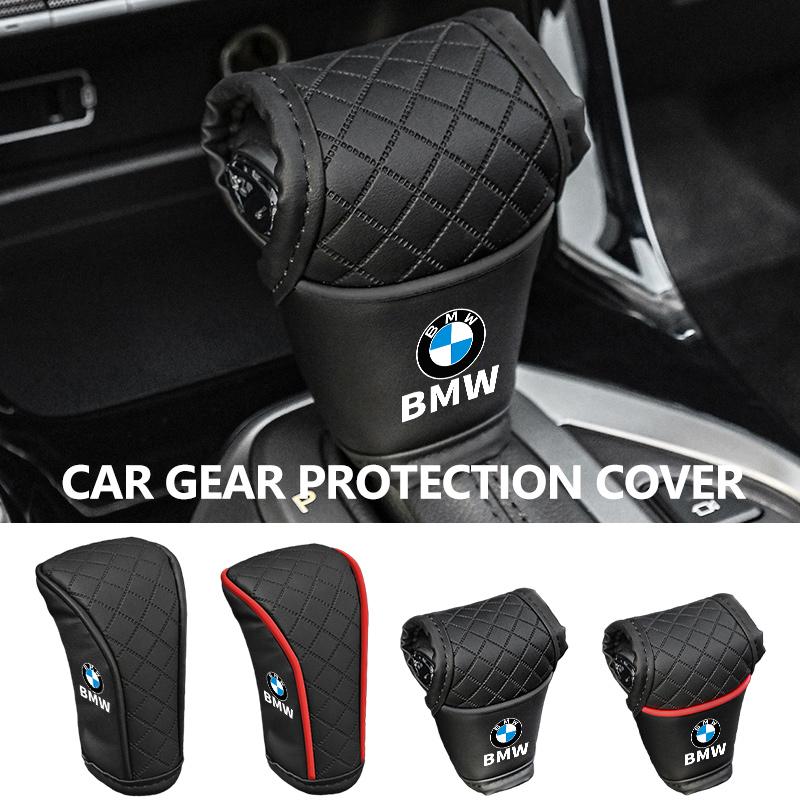 SNLL4 Car Gear Shift Cover Leather Shift Lever Gearbox Knob Protector For BMW M3 M5 X3 E93 F10 F20 F30 F40 F15 F25 F26 F31 F49 F86