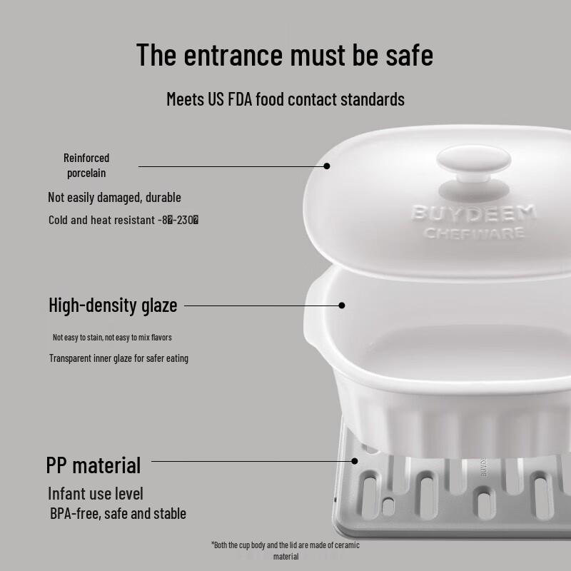 Buydeem 2L Ceramic Multi-Use Stew Pot