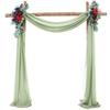 6/3 Meters Wedding Arch Drape Fabric Sheer Chiffon Tulle Curtain Draping Backdrop Party Supplies Home Drapery Ceremony Decoration