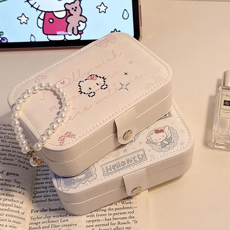 Hello Kitty Jewelry Organizer With Soft Pu Material For Gift Storage And Travel Use